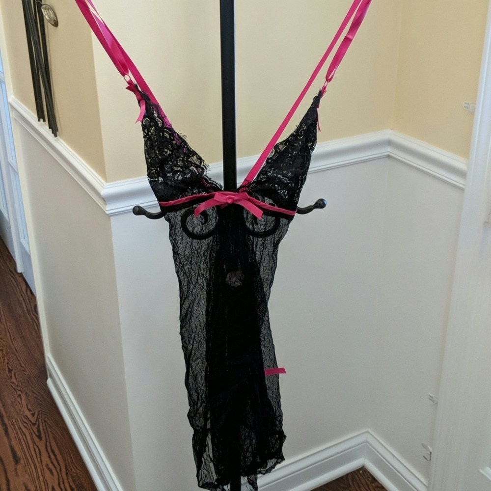 Victoria's Secret mesh lace trim slip